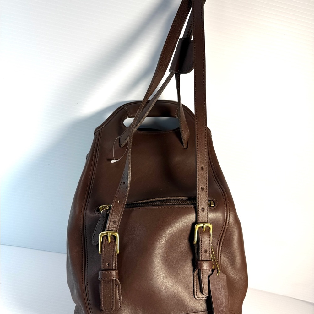 Coach Dark Brown Leather Men's Backpack